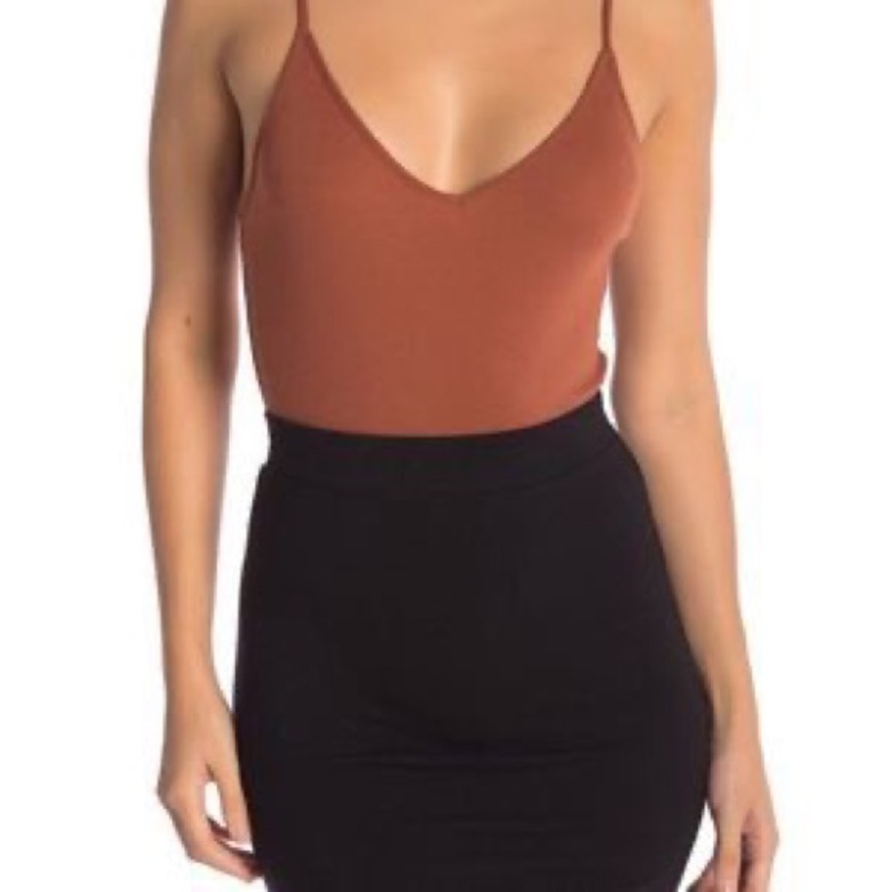 Nordstrom BP burnt orange body suit thong size XS